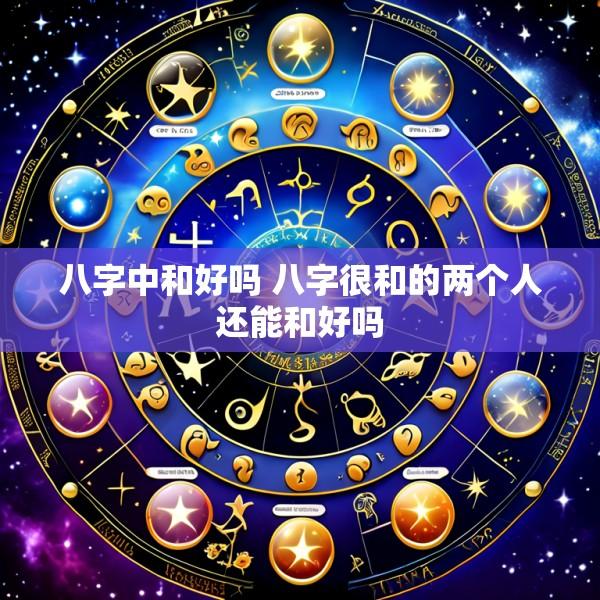 八字中和好吗 八字很和的两个人还能和好吗