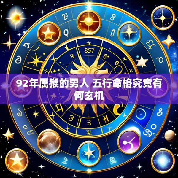 92年属猴的男人 五行命格究竟有何玄机