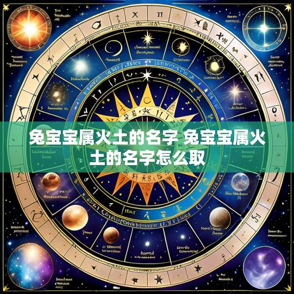 兔宝宝属火土的名字 兔宝宝属火土的名字怎么取