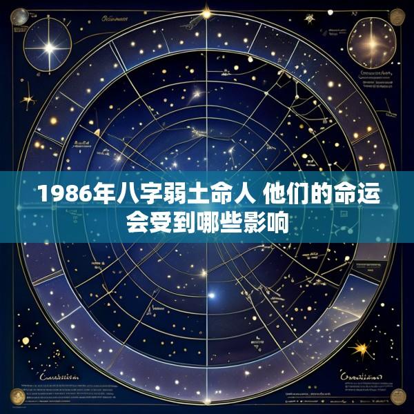 1986年八字弱土命人 他们的命运会受到哪些影响