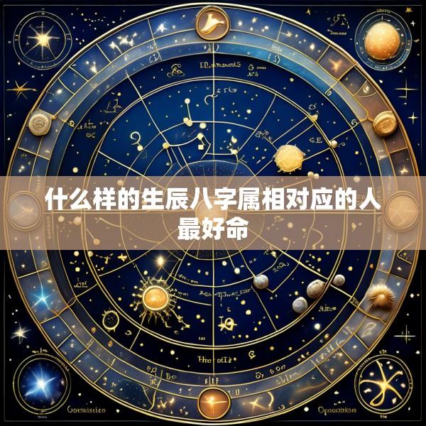什么样的生辰八字属相对应的人最好命