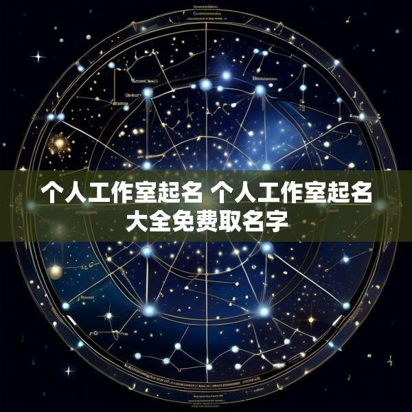个人工作室起名 个人工作室起名大全免费取名字
