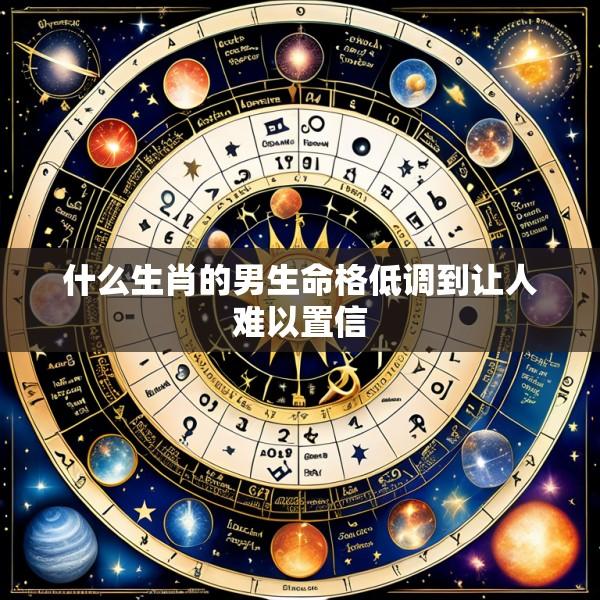 什么生肖的男生命格低调到让人难以置信