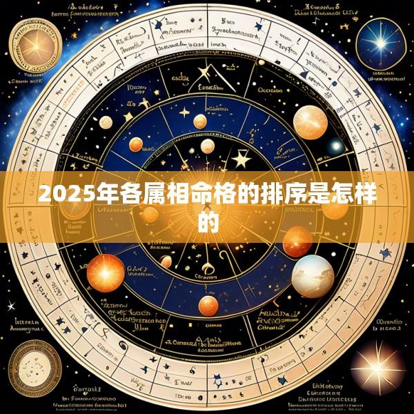 2025年各属相命格的排序是怎样的
