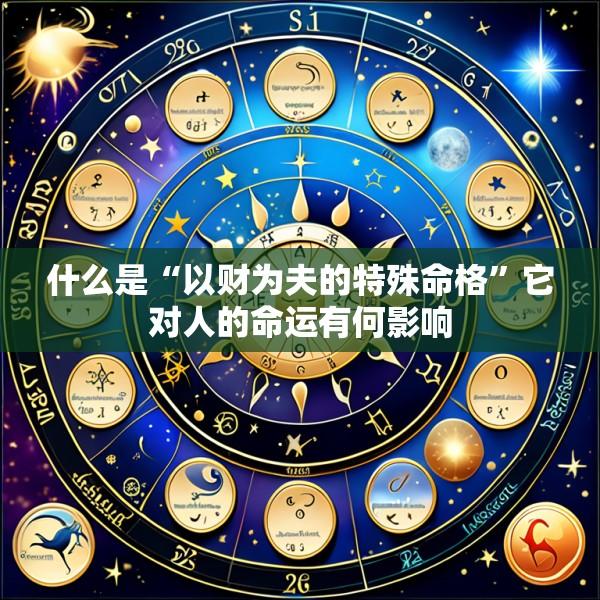什么是“以财为夫的特殊命格”它对人的命运有何影响