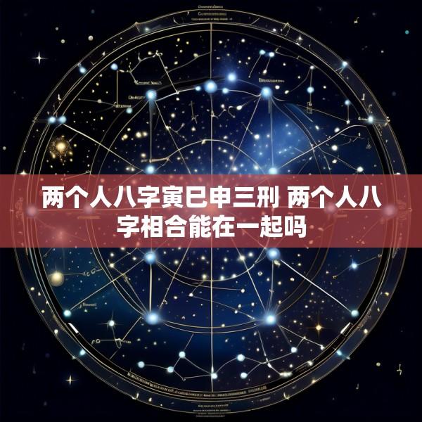 两个人八字寅巳申三刑 两个人八字相合能在一起吗