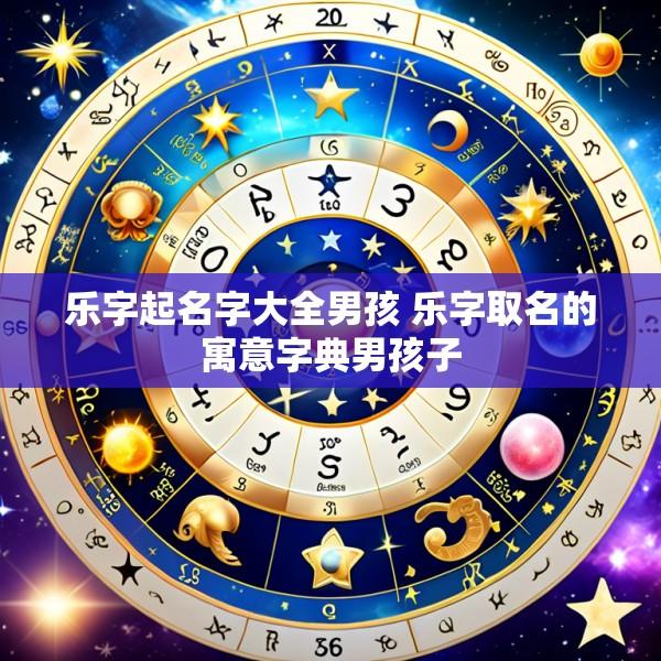 乐字起名字大全男孩 乐字取名的寓意字典男孩子