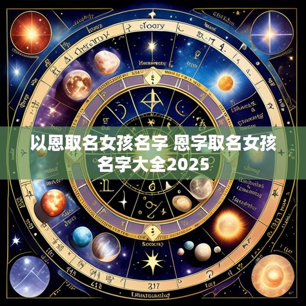 以恩取名女孩名字 恩字取名女孩名字大全2025