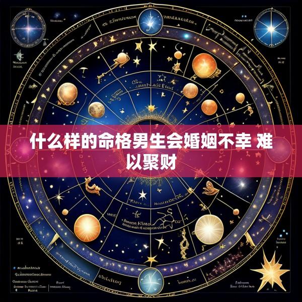 什么样的命格男生会婚姻不幸 难以聚财