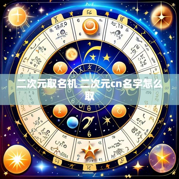 二次元取名机 二次元cn名字怎么取