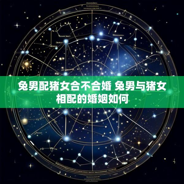 兔男配猪女合不合婚 兔男与猪女相配的婚姻如何
