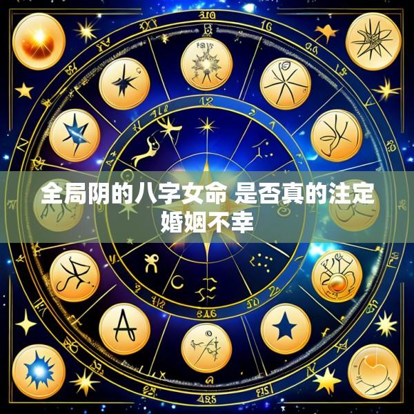 全局阴的八字女命 是否真的注定婚姻不幸