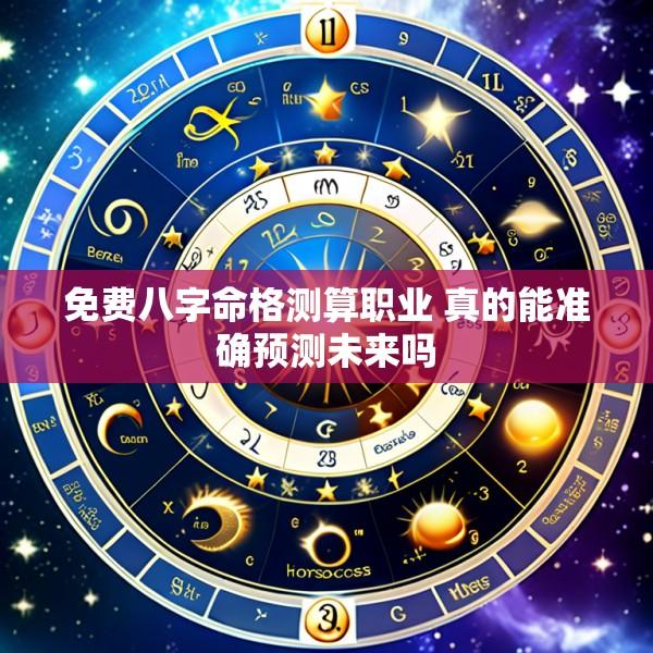 免费八字命格测算职业 真的能准确预测未来吗