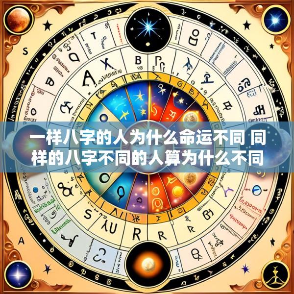 一样八字的人为什么命运不同 同样的八字不同的人算为什么不同