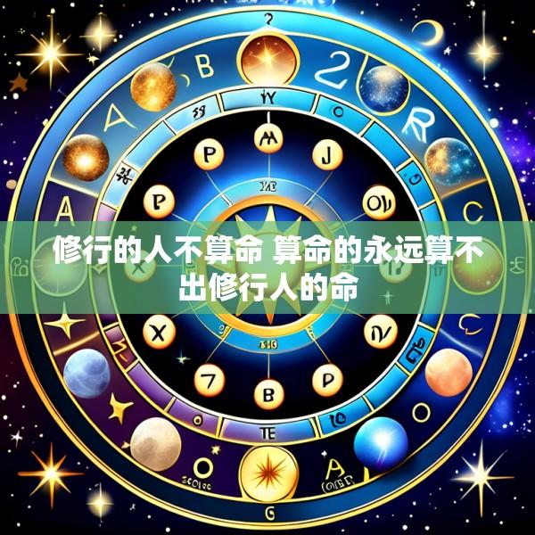 修行的人不算命 算命的永远算不出修行人的命
