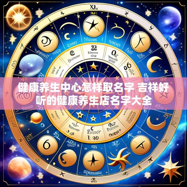 健康养生中心怎样取名字 吉祥好听的健康养生店名字大全