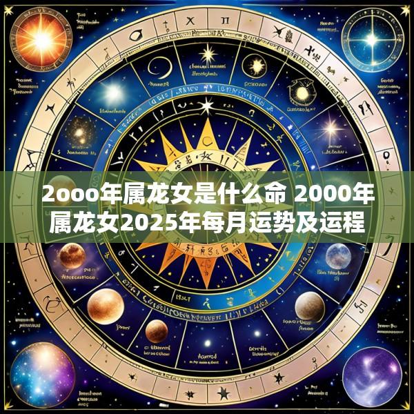 2ooo年属龙女是什么命 2000年属龙女2025年每月运势及运程
