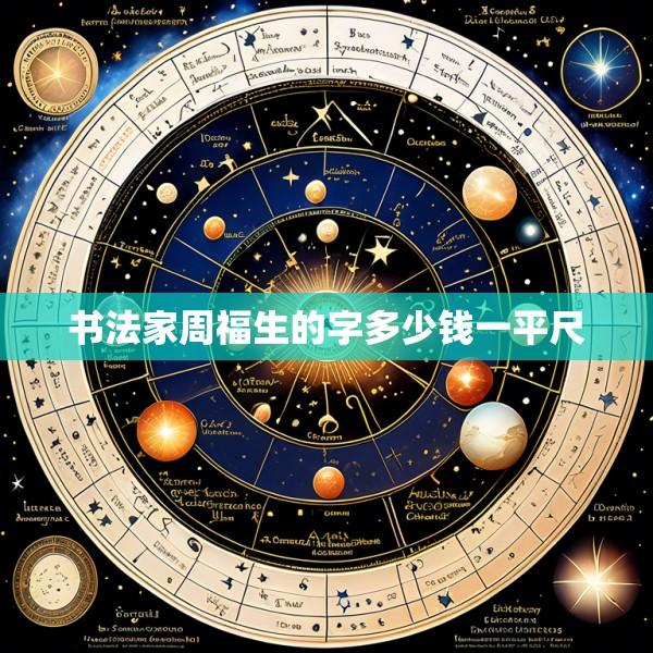 书法家周福生的字多少钱一平尺