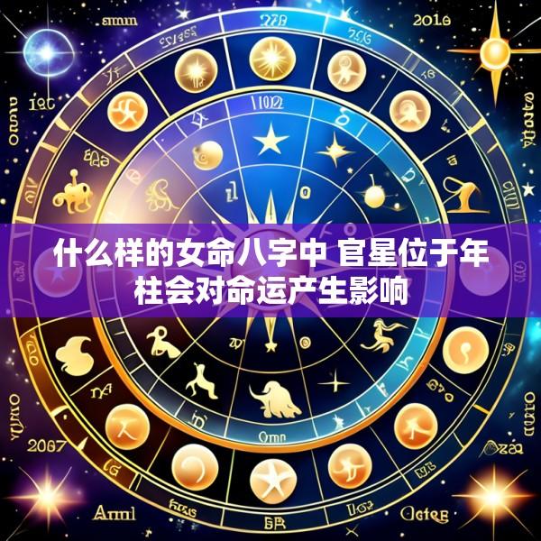 什么样的女命八字中 官星位于年柱会对命运产生影响