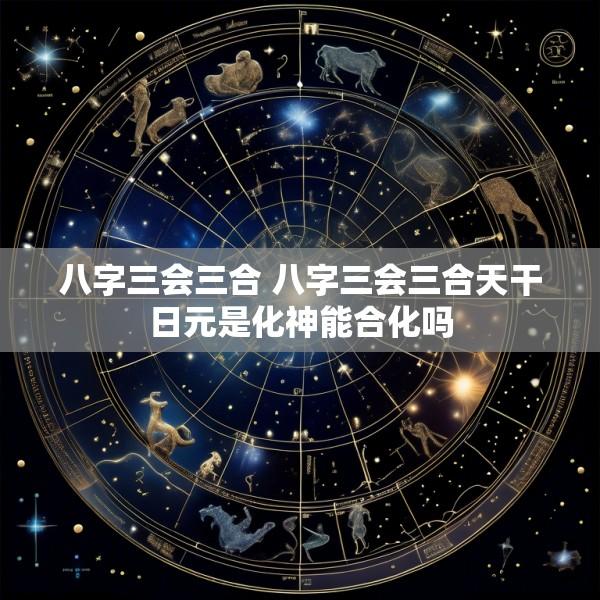 八字三会三合 八字三会三合天干日元是化神能合化吗