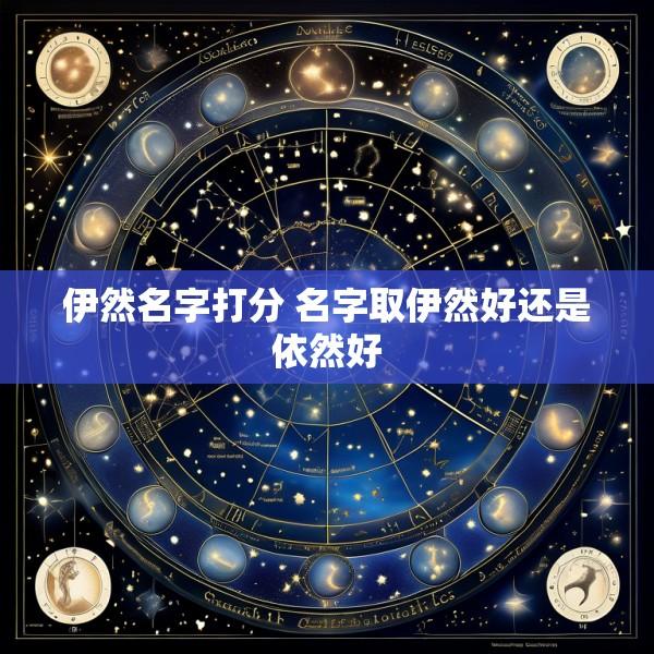 伊然名字打分 名字取伊然好还是依然好