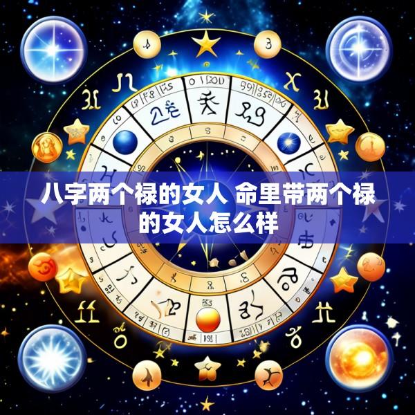 八字两个禄的女人 命里带两个禄的女人怎么样