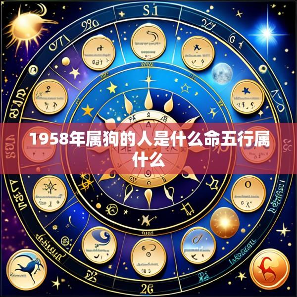 1958年属狗的人是什么命五行属什么