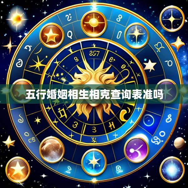 五行婚姻相生相克查询表准吗