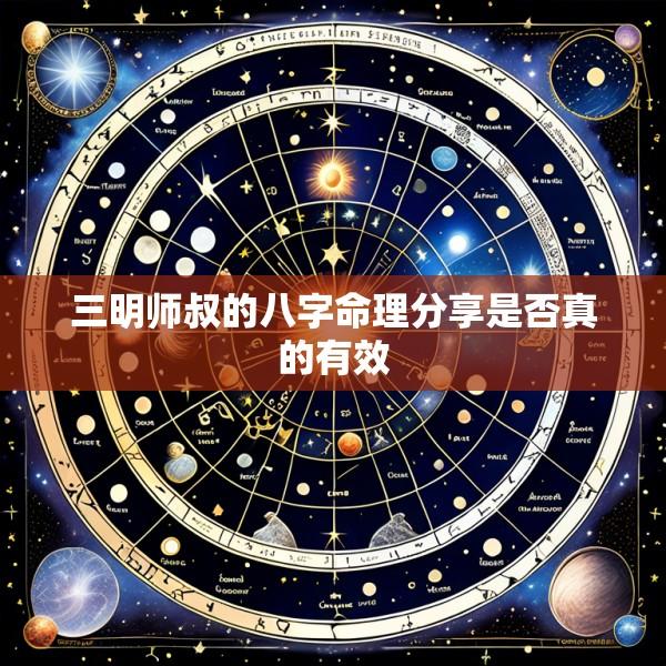三明师叔的八字命理分享是否真的有效