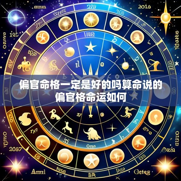 偏官命格一定是好的吗算命说的偏官格命运如何