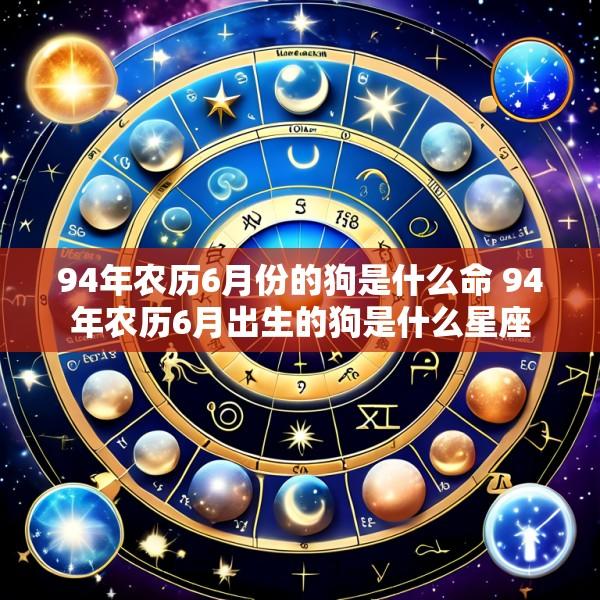 94年农历6月份的狗是什么命 94年农历6月出生的狗是什么星座
