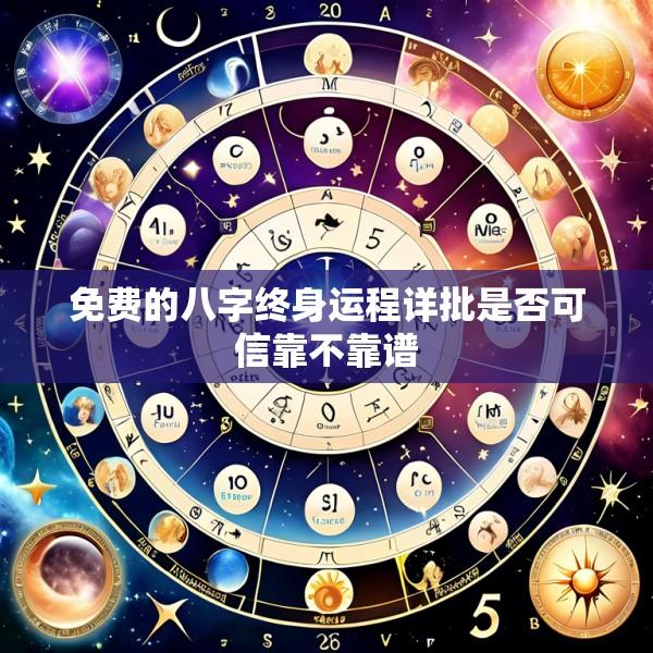 免费的八字终身运程详批是否可信靠不靠谱