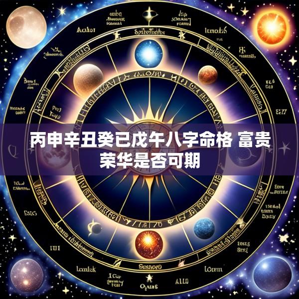 丙申辛丑癸已戊午八字命格 富贵荣华是否可期