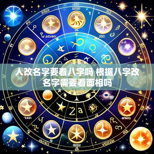 人改名字要看八字吗 根据八字改名字需要看面相吗