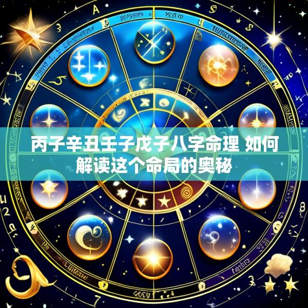 丙子辛丑壬子戊子八字命理 如何解读这个命局的奥秘