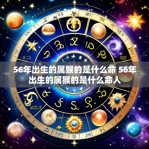 56年出生的属猴的是什么命 56年出生的属猴的是什么命人