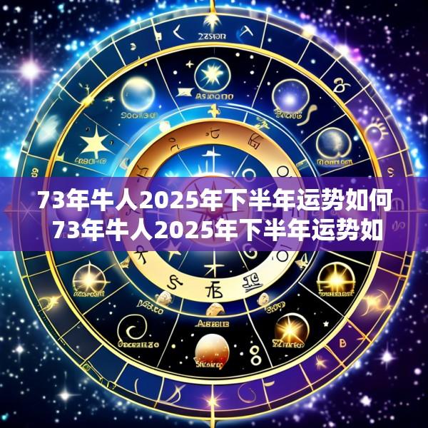 73年牛人2025年下半年运势如何 73年牛人2025年下半年运势如何呢