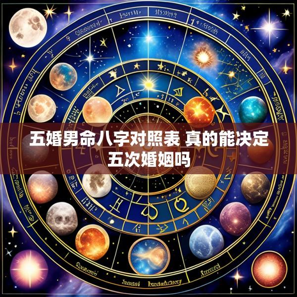 五婚男命八字对照表 真的能决定五次婚姻吗