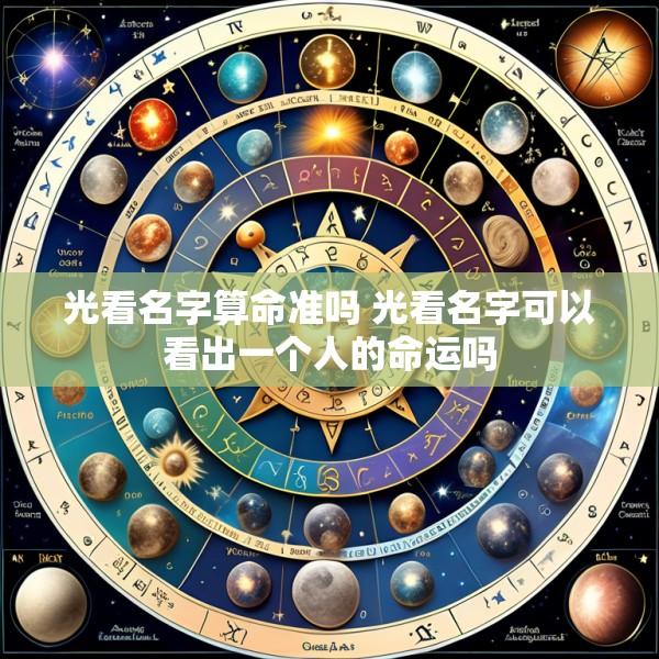 光看名字算命准吗 光看名字可以看出一个人的命运吗