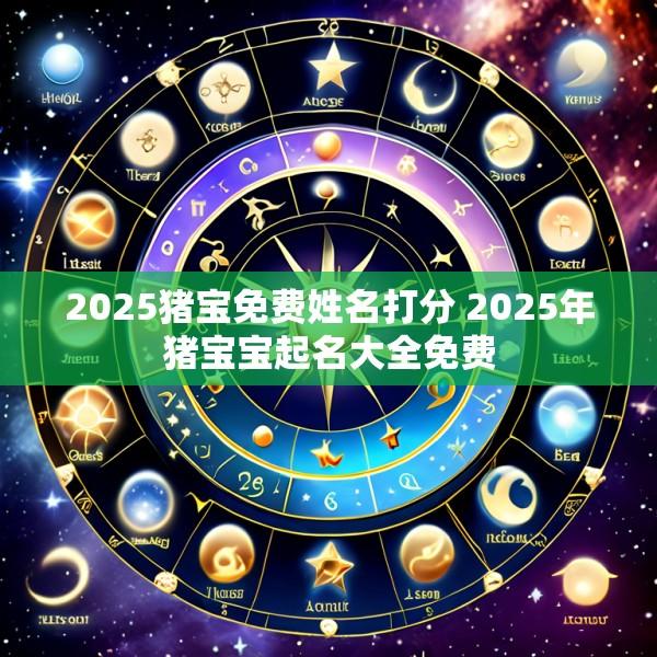 2025猪宝免费姓名打分 2025年猪宝宝起名大全免费