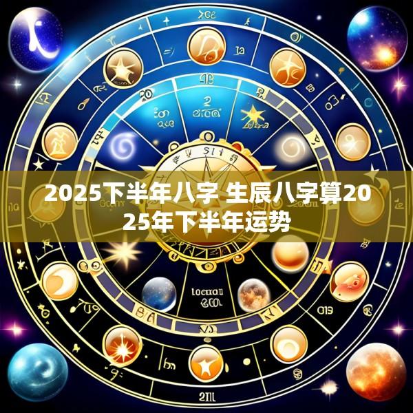 2025下半年八字 生辰八字算2025年下半年运势