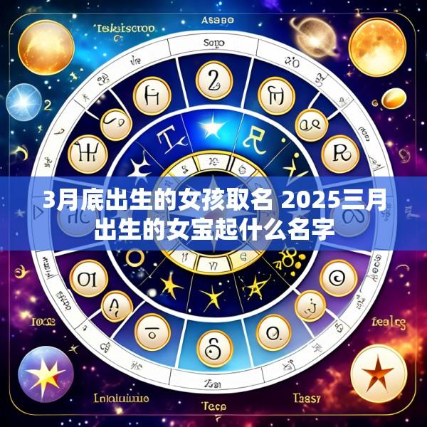 3月底出生的女孩取名 2025三月出生的女宝起什么名字