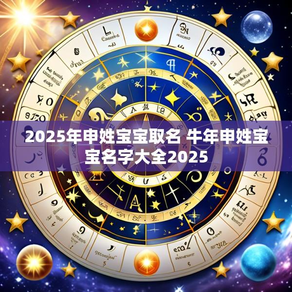 2025年申姓宝宝取名 牛年申姓宝宝名字大全2025