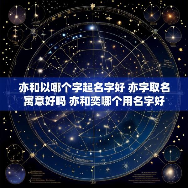 亦和以哪个字起名字好 亦字取名寓意好吗 亦和奕哪个用名字好