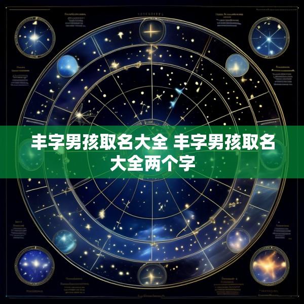 丰字男孩取名大全 丰字男孩取名大全两个字