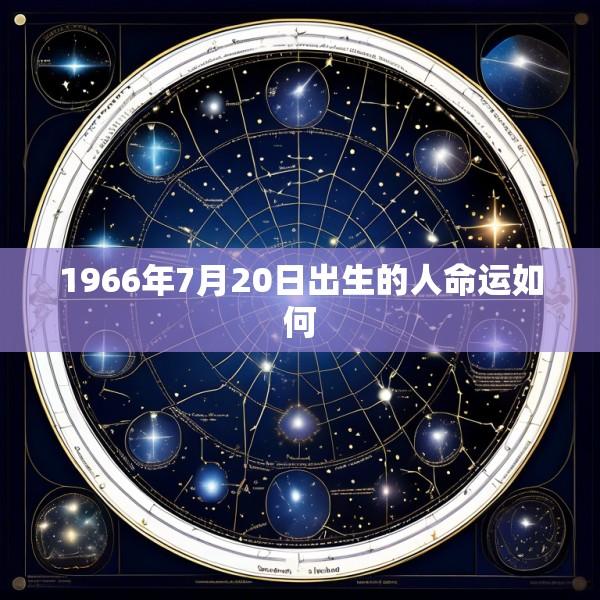 1966年7月20日出生的人命运如何