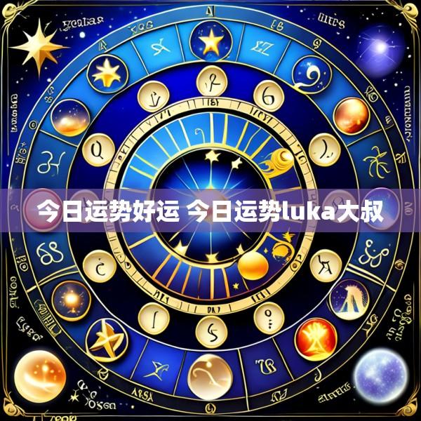 今日运势好运 今日运势luka大叔
