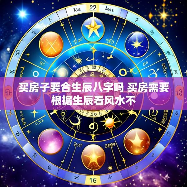 买房子要合生辰八字吗 买房需要根据生辰看风水不
