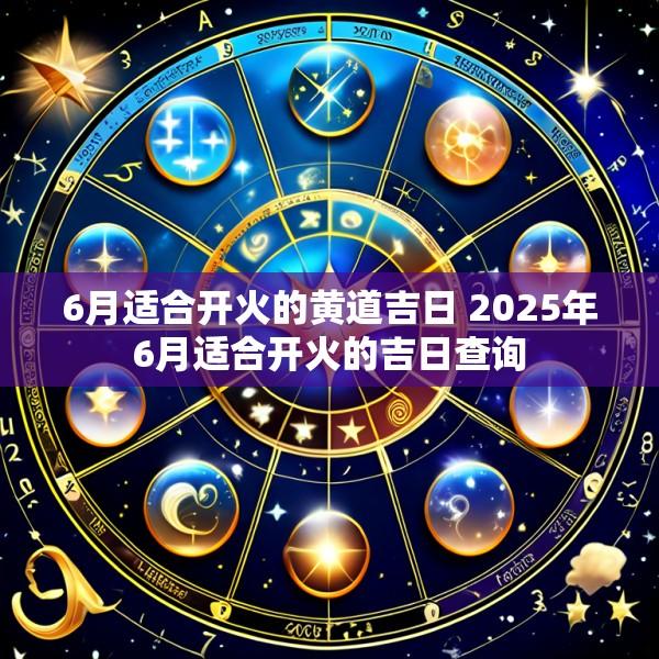6月适合开火的黄道吉日 2025年6月适合开火的吉日查询