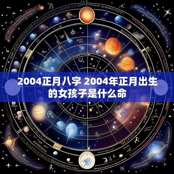 2004正月八字 2004年正月出生的女孩子是什么命
